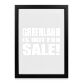 Greenland Is Not For Sale - Framed poster (27 × 37 cm) - black - Front