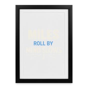 Trucking Therapy Road is my therapy trucker - Framed poster (27 × 37 cm) - black - Front