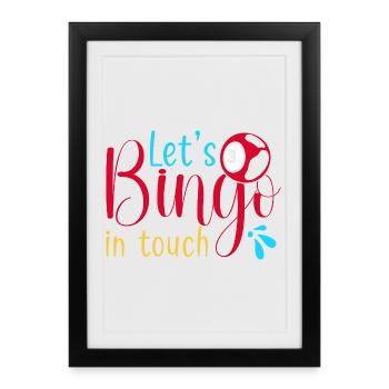 Bingo Jeu de bingo Bingo En Touche Bingo - Affiche encadrée (27 × 37 cm) - noir - Devant