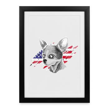 Chihuahua Chihuahueño American - Framed poster (27 × 37 cm) - black - Front
