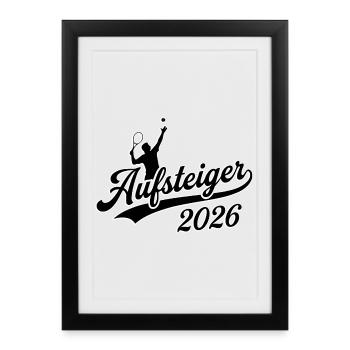 Tennis Promoted 2026, Tennis Champion Team - Framed poster (27 × 37 cm) - black - Front