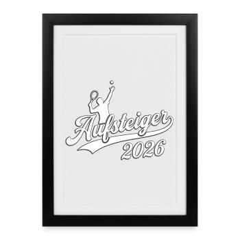 Tennis Promou, équipe Championne de Tennis 2026 - Affiche encadrée (27 × 37 cm) - noir - Devant