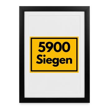 ANCIEN CODE POSTAL RETRO 5900 SIEGEN SIEGERLAN - Affiche encadrée (27 × 37 cm) - noir - Devant
