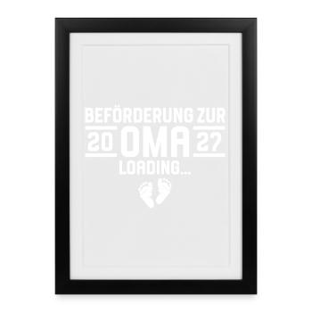 Promotion to Grandma 2027 loading - Framed poster (27 × 37 cm) - black - Front
