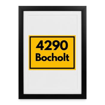 ANCIEN CODE POSTAL 4290 BOCHOLT TEXTILSTADT - Affiche encadrée (27 × 37 cm) - noir - Devant