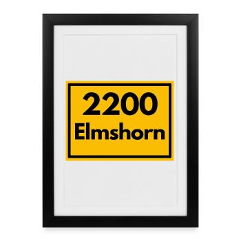 ANCIEN CODE POSTAL RETRO 2200 ELMSHORN - Affiche encadrée (27 × 37 cm) - noir - Devant