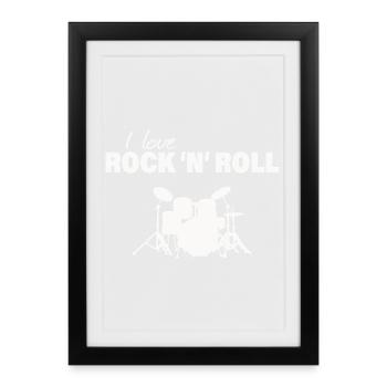 Rock & Roll - Framed poster (27 × 37 cm) - black - Front