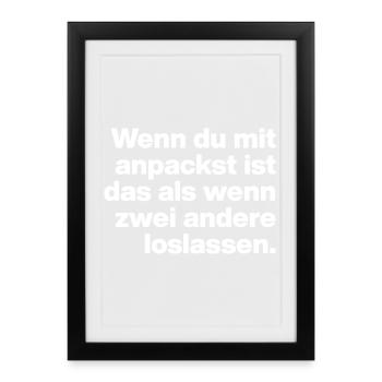WHEN YOU GET DOWN TO BUSINESS, IT'S LIKE THIS... LAZY AND STUPID - Framed poster (27 × 37 cm) - black - Front