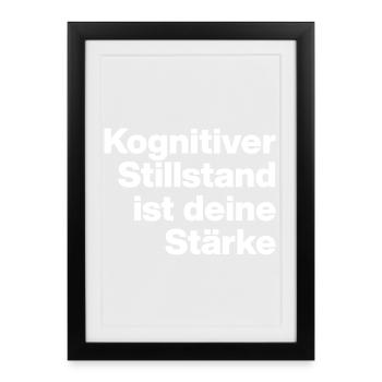 L’IMMOBILISATION COGNITIVE EST VOTRE FORCE. SARKASMU - Affiche encadrée (27 × 37 cm) - noir - Devant