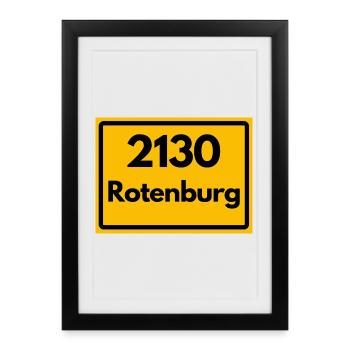 ANCIEN CODE POSTAL RETRO 2130 ROTENBURG WÜMME - Affiche encadrée (27 × 37 cm) - noir - Devant