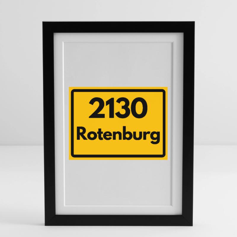 OLD POSTCODE POSTCODE RETRO 2130 ROTENBURG WÜMME Framed poster (27 × 37 cm)