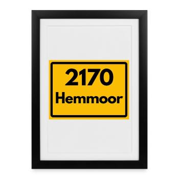ANCIEN CODE POSTAL RETRO 2170 HOCHMOOR – HEIDE - Affiche encadrée (27 × 37 cm) - noir - Devant