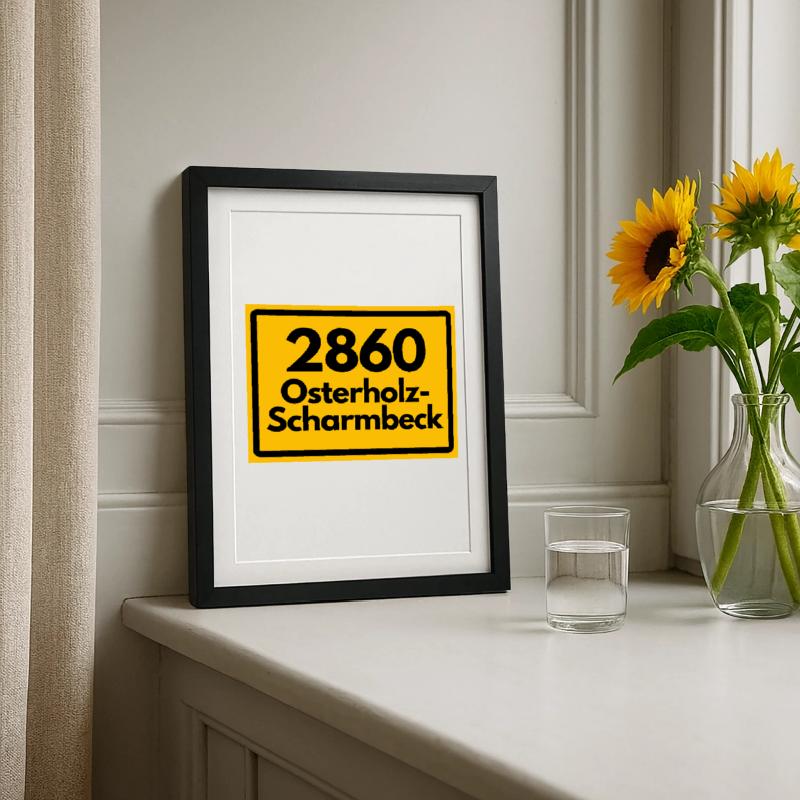 OLD POSTCODE POSTCODE 2860 OSTERHOLZ-SCHARMBECK Framed poster (27 × 37 cm)