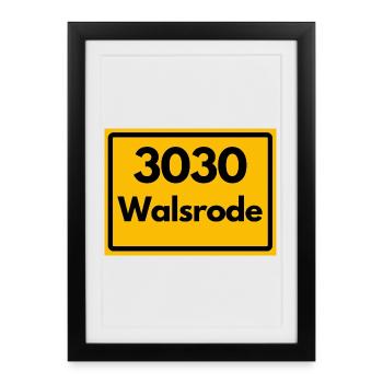 ANCIEN CODE POSTAL RÉTRO 3030 WALSRODE VOGELW. - Affiche encadrée (27 × 37 cm) - noir - Devant