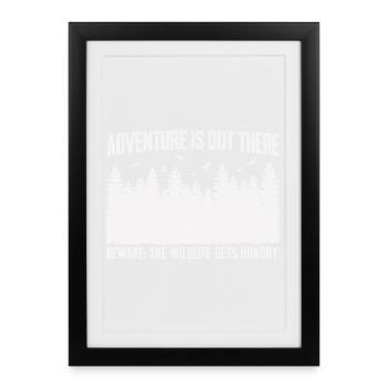 Outdoor Adventure Shirt for Campers - Framed poster (27 × 37 cm) - black - Front