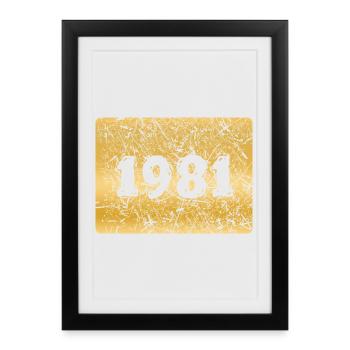 1981 - Affiche encadrée (27 × 37 cm) - noir - Devant