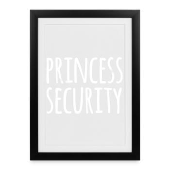 Princess Security Typography - Framed poster (27 × 37 cm) - black - Front