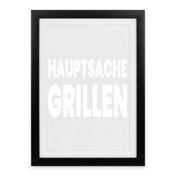 Grillen - Gerahmtes Poster (27 × 37 cm) - Schwarz - Vorne