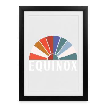 Équinoxe Joyeuses Pâques Ostara Eostre - Affiche encadrée (27 × 37 cm) - noir - Devant