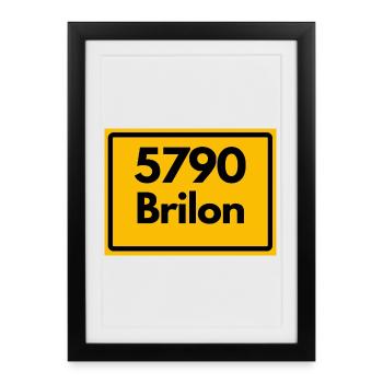 OLD POSTCODE POSTCODE RETRO 5790 BRILON - Framed poster (27 × 37 cm) - black - Front