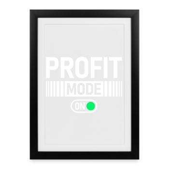 Mode profit sur Bourse Trader - Affiche encadrée (27 × 37 cm) - noir - Devant