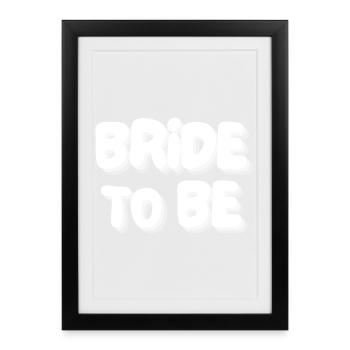 Future mariée - Affiche encadrée (27 × 37 cm) - noir - Devant