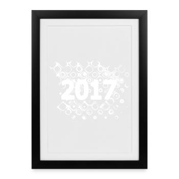 rétro 2017 - Affiche encadrée (27 × 37 cm) - noir - Devant