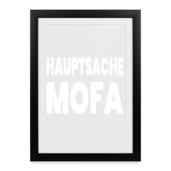 Mofa - Gerahmtes Poster (27 × 37 cm) - Schwarz - Vorne