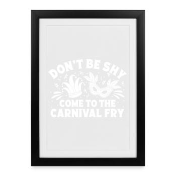 Circus Graphic Come To The Carnival Fry Circus - Framed poster (27 × 37 cm) - black - Front