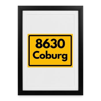 ANCIEN CODE POSTAL 8630 COBURG HEIMATSTOLZ - Affiche encadrée (27 × 37 cm) - noir - Devant