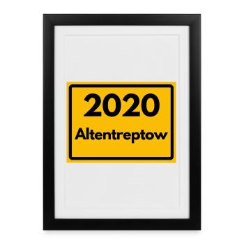 OLD POSTCODE ZIP CODE RETRO 2020 ALTENTREPTOW - Framed poster (27 × 37 cm) - black - Front
