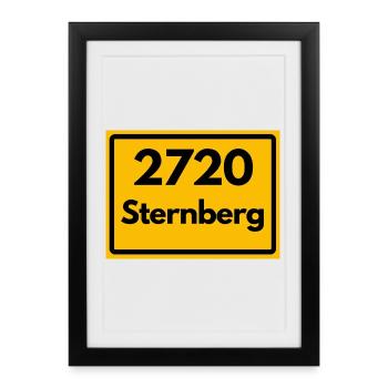 OLD POSTCODE POSTCODE RETRO 2620 BÜTZOW HEIMAT - Framed poster (27 × 37 cm) - black - Front