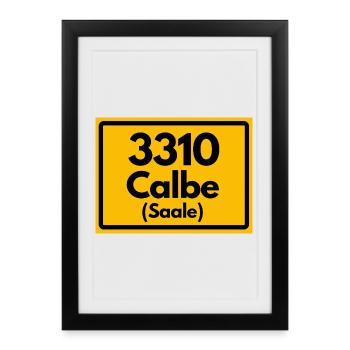 ANCIEN CODE POSTAL 3310 CALBE SAALE HEIMATSTOLZ - Affiche encadrée (27 × 37 cm) - noir - Devant