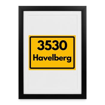 ANCIEN CODE POSTAL 3530 HAVELBERG HEIMATSTOLZ - Affiche encadrée (27 × 37 cm) - noir - Devant