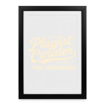 Playlist Curator | Road trip music vibe - Framed poster (27 × 37 cm) - black - Front