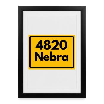 ANCIEN CODE POSTAL 4820 NEBRA HEIMATSTOLZ - Affiche encadrée (27 × 37 cm) - noir - Devant