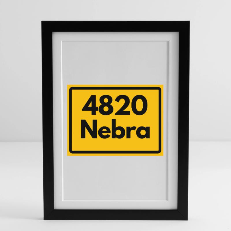 OLD POSTCODE POSTCODE 4820 NEBRA HEIMATSTOLZ Framed poster (27 × 37 cm)