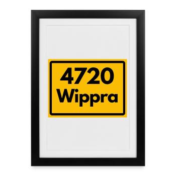 ANCIEN CODE POSTAL 4720 WIPPRA HEIMATSTOLZ - Affiche encadrée (27 × 37 cm) - noir - Devant
