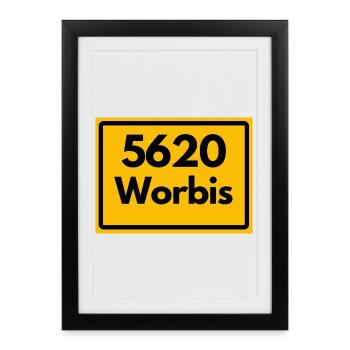 ANCIEN CODE POSTAL 5620 WORBIS HEIMATSTOLZ ORIGINAL - Affiche encadrée (27 × 37 cm) - noir - Devant