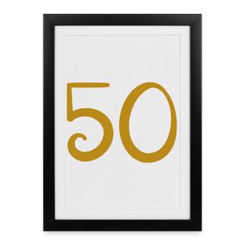 50 - Affiche encadrée (27 × 37 cm) - noir - Devant