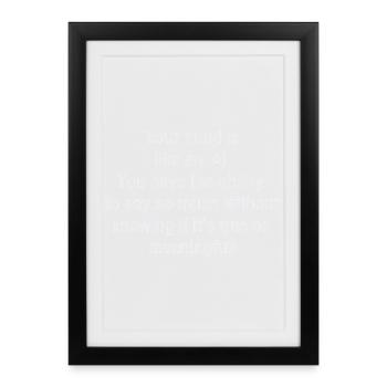 Brain as AI: Words without Value - Framed poster (27 × 37 cm) - black - Front