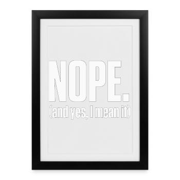 Nope I Mean It PDA Neurodivergent Pride - Framed poster (27 × 37 cm) - black - Front