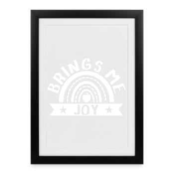 Enseignante de maternelle m’apporte de la joie Enseignante de garderie - Affiche encadrée (27 × 37 cm) - noir - Devant