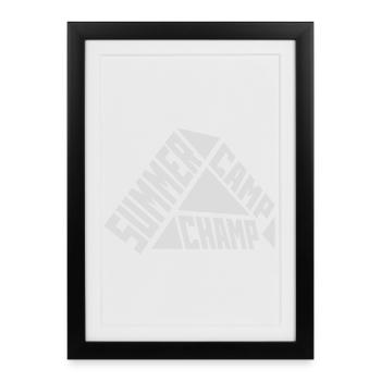 Summer Camp Champ Fun Kids Outdoor Adventure - Framed poster (27 × 37 cm) - black - Front