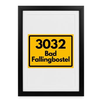ANCIEN CODE POSTAL 3032 ZIP 29683 BAD FALLINGBOSTEL - Affiche encadrée (27 × 37 cm) - noir - Devant