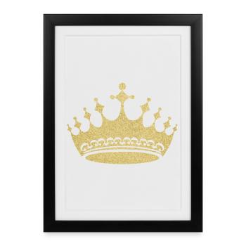 Gilded Crown Glitter Print - Framed poster (27 × 37 cm) - black - Front