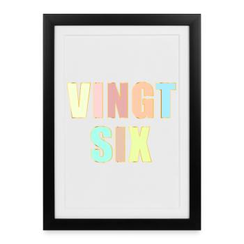 Vingt-Six 26 - Affiche encadrée (27 × 37 cm) - noir - Devant
