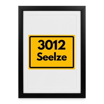 OLD POSTCODE 3012 ZIP 30926 SEELZE NDS - Framed poster (27 × 37 cm) - black - Front