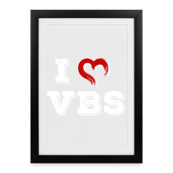 I Love VBS Vacation Bible School - Framed poster (27 × 37 cm) - black - Front