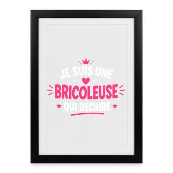 Je suis une bricoleuse qui déchire - Affiche encadrée (27 × 37 cm) - noir - Devant